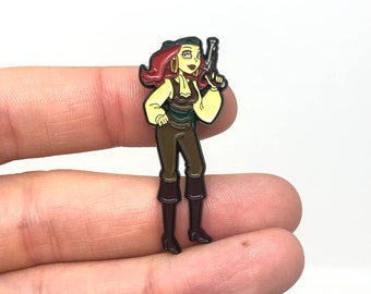 The Curse of Monkey Island - Elaine Marley enamel pin or magnet - Classic PC game art - retro gaming