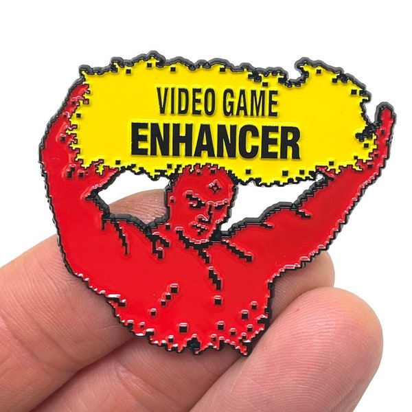 Game Genie Video Game Enhancer, the Game Genie 1.75” enamel pin and magnet  - Classic NES / SNES retro gaming art