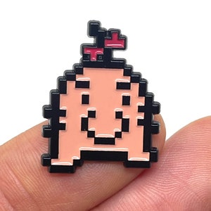 Earthbound for the SNES, Mr. Saturn 1” enamel pin and magnet - Classic SNES retro gaming art