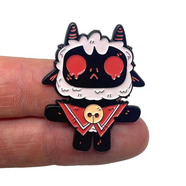 Cult of the Lamb, Lambert 1.5” enamel pin and magnet - retro game art - retro gaming pin