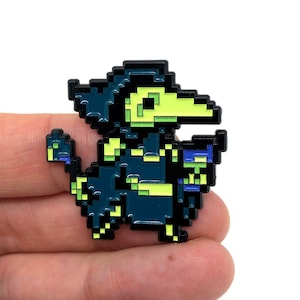 Shovel Knight - Plague Knight glow-in-the-dark enamel pin or magnet  - classic 8-bit retro aesthetic video game art