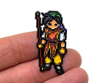 Suikoden for PS1, Tir McDohl 1.5” enamel pin and magnet - PS1 Retro Gaming Art - RPG pin