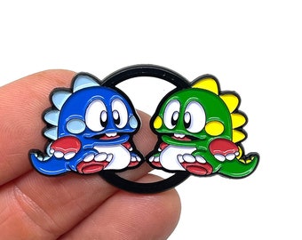 Bubble Bobble - Arcade translucent bubble enamel pin or magnet - Classic Arcade retro gaming art
