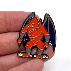 Demoncrest / Gargoyle’s Quest II, Firebrand 1.5” enamel pin and magnet - Classic SNES / NES retro gaming art