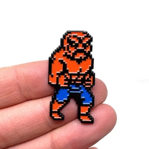 Double Dragon for NES - Abobo enamel pin or magnet - Classic NES retro gaming art