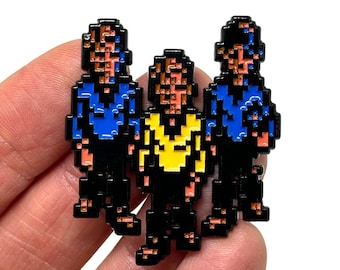 Star Trek: 25th Anniversary for NES, Kirk, Bones and Spock 2” enamel pin and magnet -  retro gaming art - NES retro gamer enamel pins