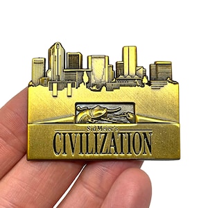 Sid Meier&#39;s Civilization - box art design 2&quot; Pin or Magnet - PC retro game art - PC Gaming art