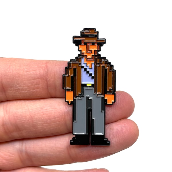 Indiana Jones and the Last Crusade The Graphic Adventure - Indy enamel pin or magnet - Retro game art - PC games