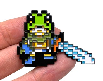 Chrono Trigger for SNES - Frog 1.75&quot; enamel pin or magnet - Classic SNES retro gaming art