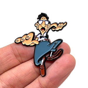 Maniac Mansion - Day of the Tentacle Bernard Bernoulli 1.75” box art enamel pin and magnet - Retro game - Point and Click Adventure game art