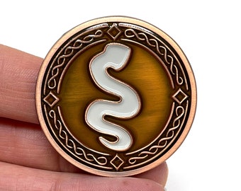 Ultima - Emblème de l&#39;Ordre du serpent d&#39;argent - Épinglette ou aimant en émail de 1,75 po. - Jeux rétro PC