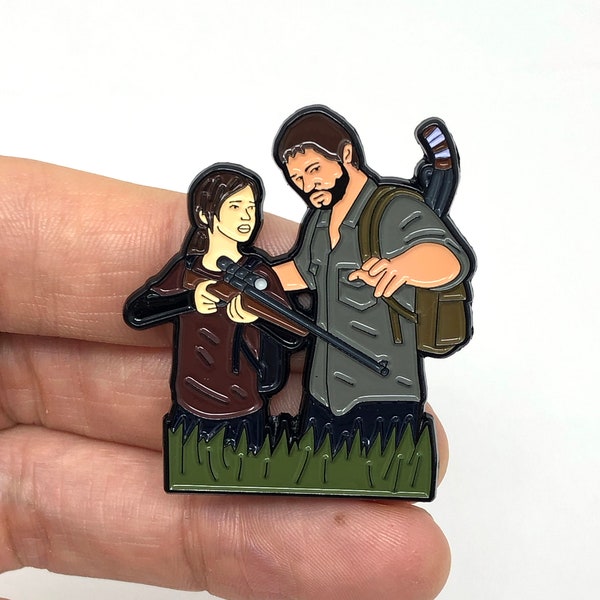 The Last of Us, Joel en Ellie 1,75" emaille pin of magneet - PS3 / PS4 gaming kunst