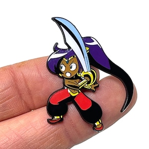 Shantae series, Shantae 1.5” enamel epoxy pin and magnet  - Classic Video Game art - Retro gaming pin