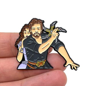 Krull for Atari 2600, Colwyn and Lyssa box art 1.75” enamel pin or magnet - Classic Atari retro gaming art