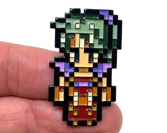 Final Fantasy 3 / 6 for SNES, Terra Brandford 1.5” enamel pin and magnet - Classic SNES retro gaming art