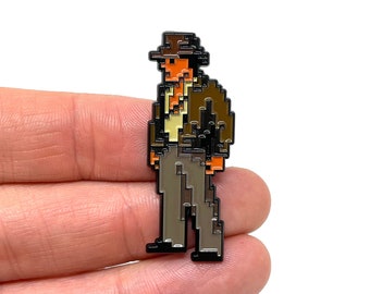 Indiana Jones and the Fate of Atlantis - Indy enamel pin or magnet - Retro game art - PC Adventure games