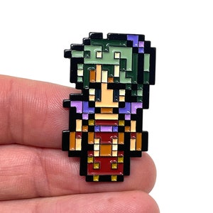 Final Fantasy 3 / 6 for SNES, Terra Brandford 1.5” enamel pin and magnet - Classic SNES retro gaming art
