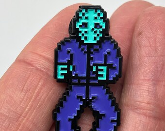 Friday the 13th for NES - Jason Voorhees enamel pin or magnet - Classic NES game art - retro gaming