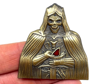 Diablo 2, the Dark Wanderer 2” antique gold metal pin and magnet  - Classic retro gaming art - RPG art pin