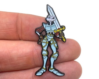 MediEvil for PS, Sir Daniel Fortesque 1.75” enamel pin and magnet - Classic PS game art - retro gaming pin