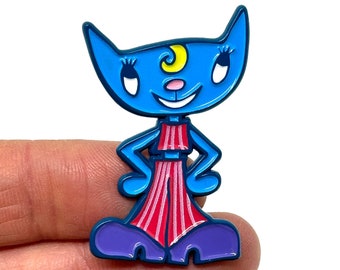 PaRappa the Rapper for PS1, Katy Kat 1.75” enamel pin and magnet - retro game art - retro gaming pin