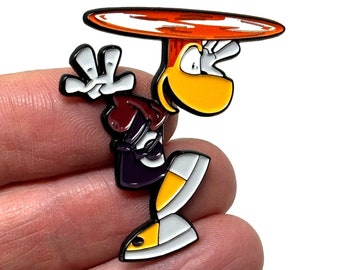 Rayman, 1.6” enamel pin and magnet - retro gaming art - retro gamer enamel pins