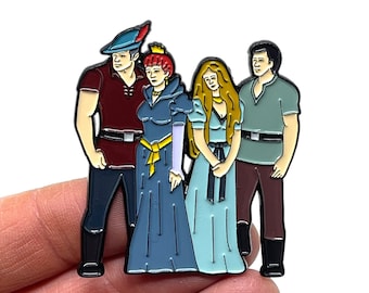 King’s Quest V: Absence Makes the Heart Go Yonder!, Royal Family 2” enamel pin and magnet - Sierra On-Line Retro Game Pin