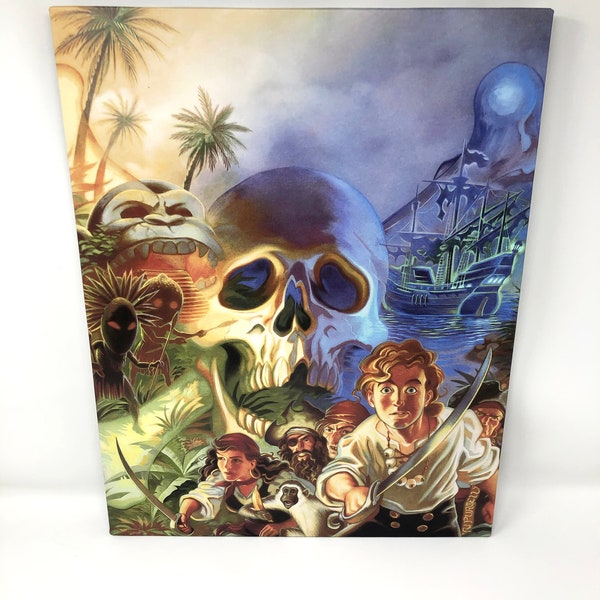 Secret of Monkey Island PC box artwork canvas print on 16”x20” canvas - retro PC game art on canvas - video game wall art