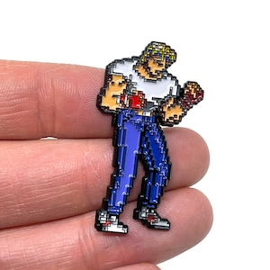Streets of Rage II for Genesis - Axel Stone 1.75" enamel pin and magnet - Classic 16-bit retro art - retro gaming pin