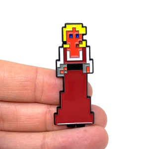 King&#39;s Quest IV - Princess Rosella Enamel Pin or Magnet - Sierra On-Line Retro game art - PC Gaming art