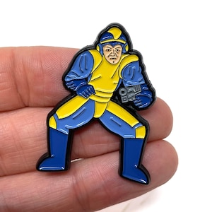 Mega Man 1, Box Art Mega Man 1.75&quot; enamel pin or magnet - Classic NES retro gaming art