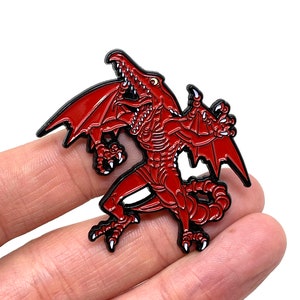 Super Metroid for SNES - Ridley 2&quot; enamel pin or magnet - Classic SNES retro gaming art