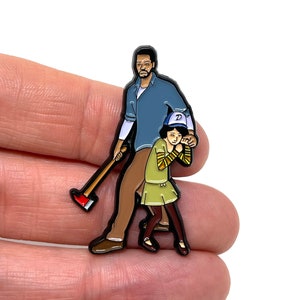 The Walking Dead, Lee and Clementine enamel pin and magnet - Classic PS game art - gaming pin