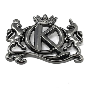 King&#39;s Quest - Game Title Emblem - metal pin or magnet available in antique nickel, antique gold, silver, gold and brass - Sierra Online Art