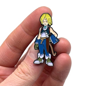 Final Fantasy IX for PS1, Zidane Tribal 1.75” enamel pin and magnet - Classic ps1 FF9 retro gaming art