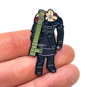 Resident Evil 2 for PS, Nemesis 1.75” enamel pin and magnet - Classic retro gaming art