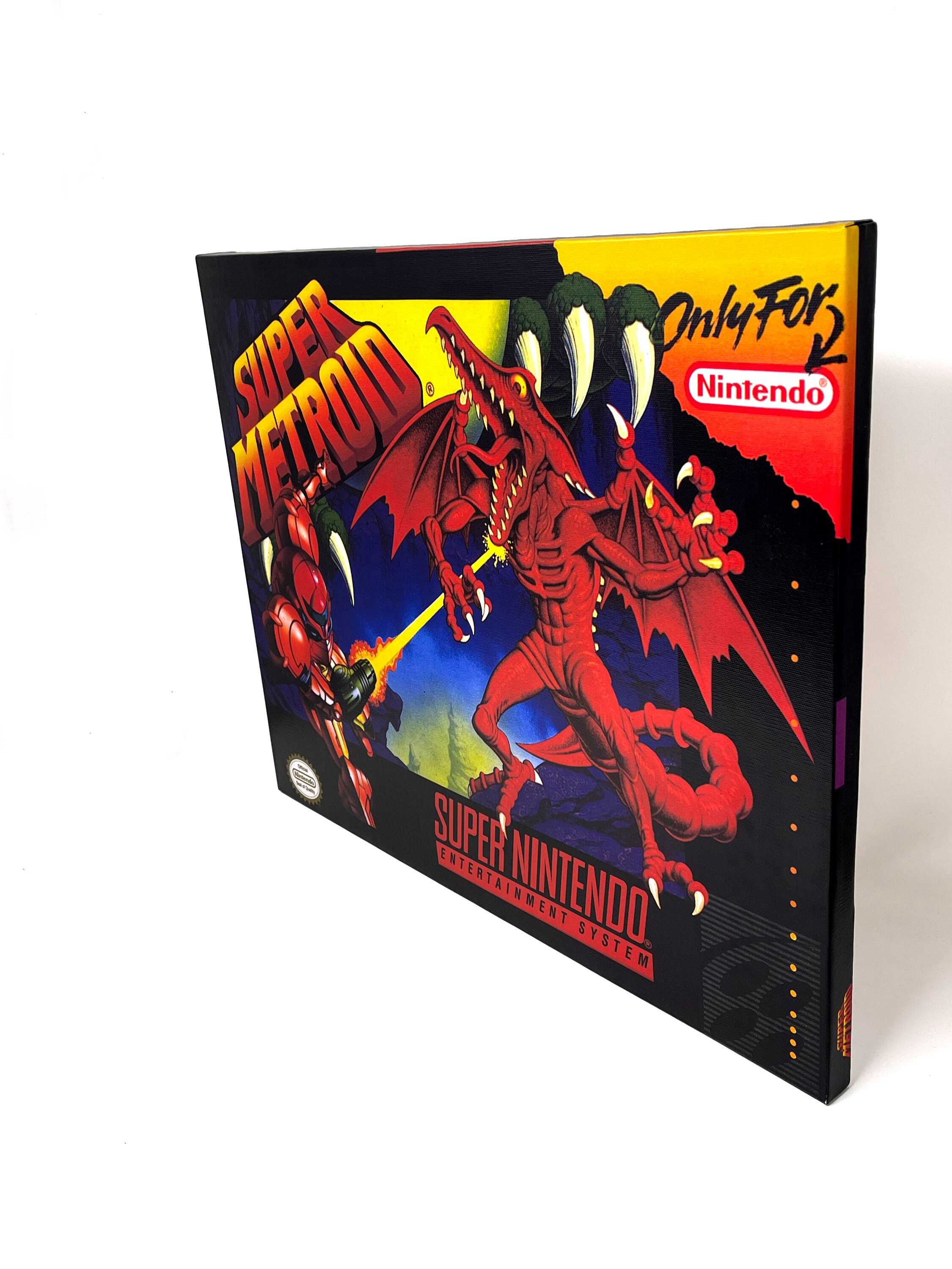Super Metroid SNES Box Art on 16x20 canvas | Etsy