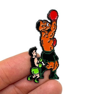 Mike Tyson’s Punch Out for NES, Little Mac vs Iron Mike 2” enamel pin and magnet  - Classic NES retro gaming art