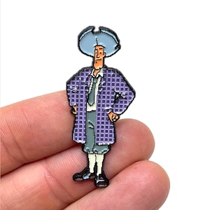 The Curse of Monkey Island, Stan the Life Insurance Salesman, 1.75” enamel pin and magnet - Classic PC game art - retro gaming