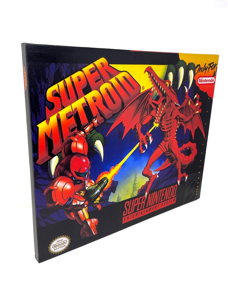 Super Metroid SNES Box Art on 16x20 canvas | Etsy