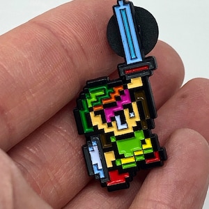 Legend of Zelda: A Link to the Past SNES - Emaille pin of magneet Link and the Master Sword - Klassieke SNES-gamekunst - retrogaming