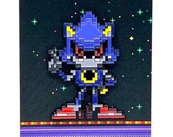 Metal Sonic (Sonic 1 Style)  Retro gaming art, Sonic, Pixel art