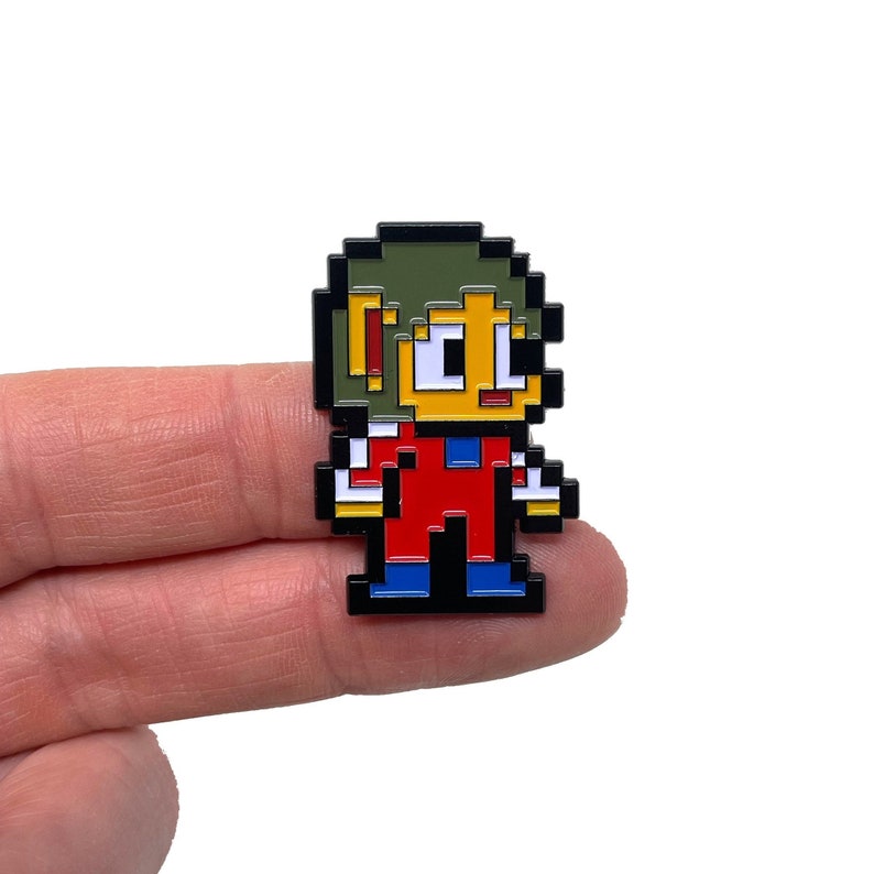 Alex Kidd in Miracle World for Sega Master System, Alex Kidd 1.5 enamel pin and magnet Classic SMS retro art retro gaming pin image 1