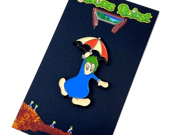 Lemmings Umbrella Lemming 1.5 enamel pin and magnet -  Portugal