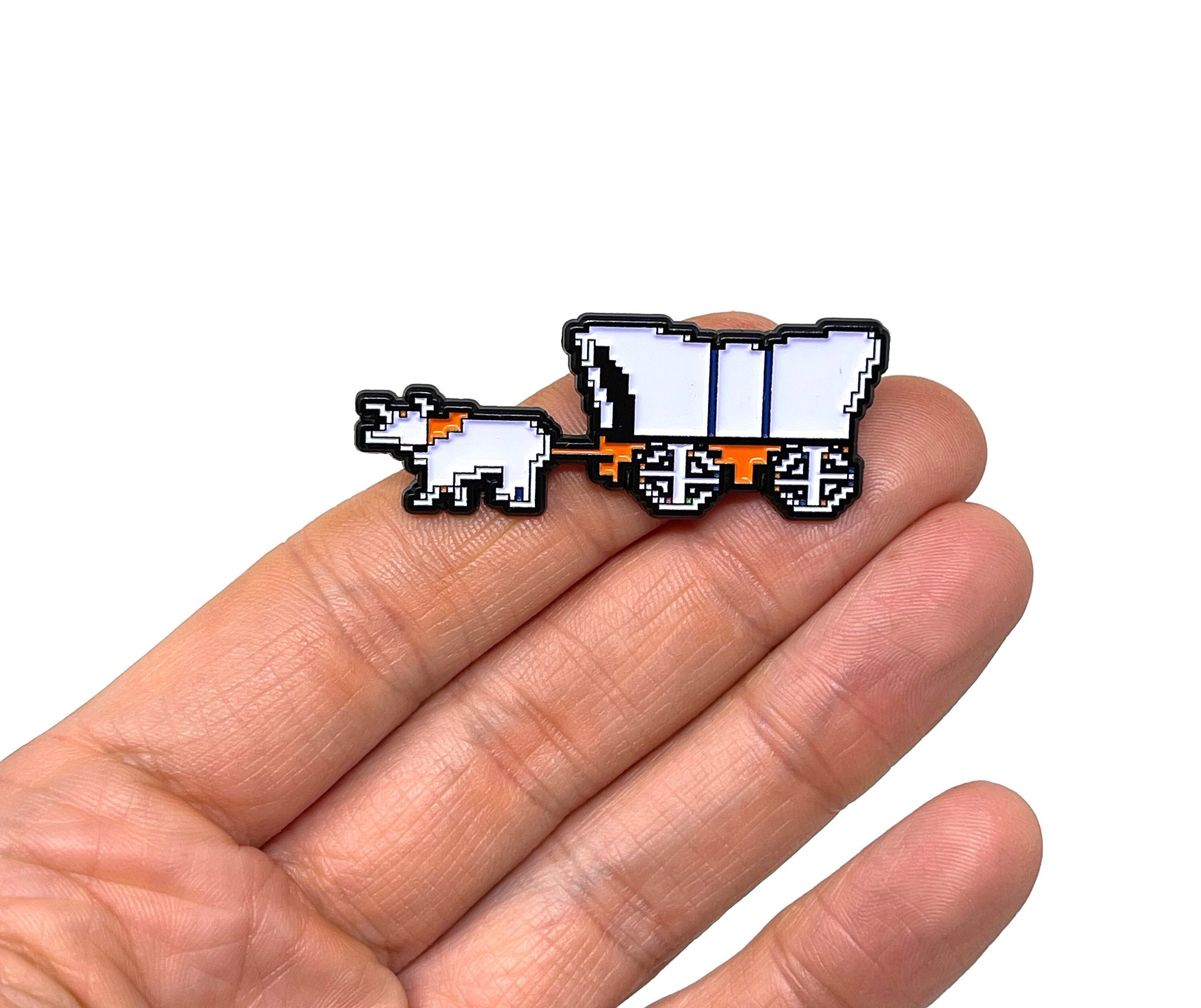 The Oregon Trail Covered Wagon of Settlers 2 Enamel - Etsy
