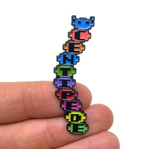 Centipede for the Atari 2600, title screen centipede 2” enamel pin and magnet - Atari retro gaming pin