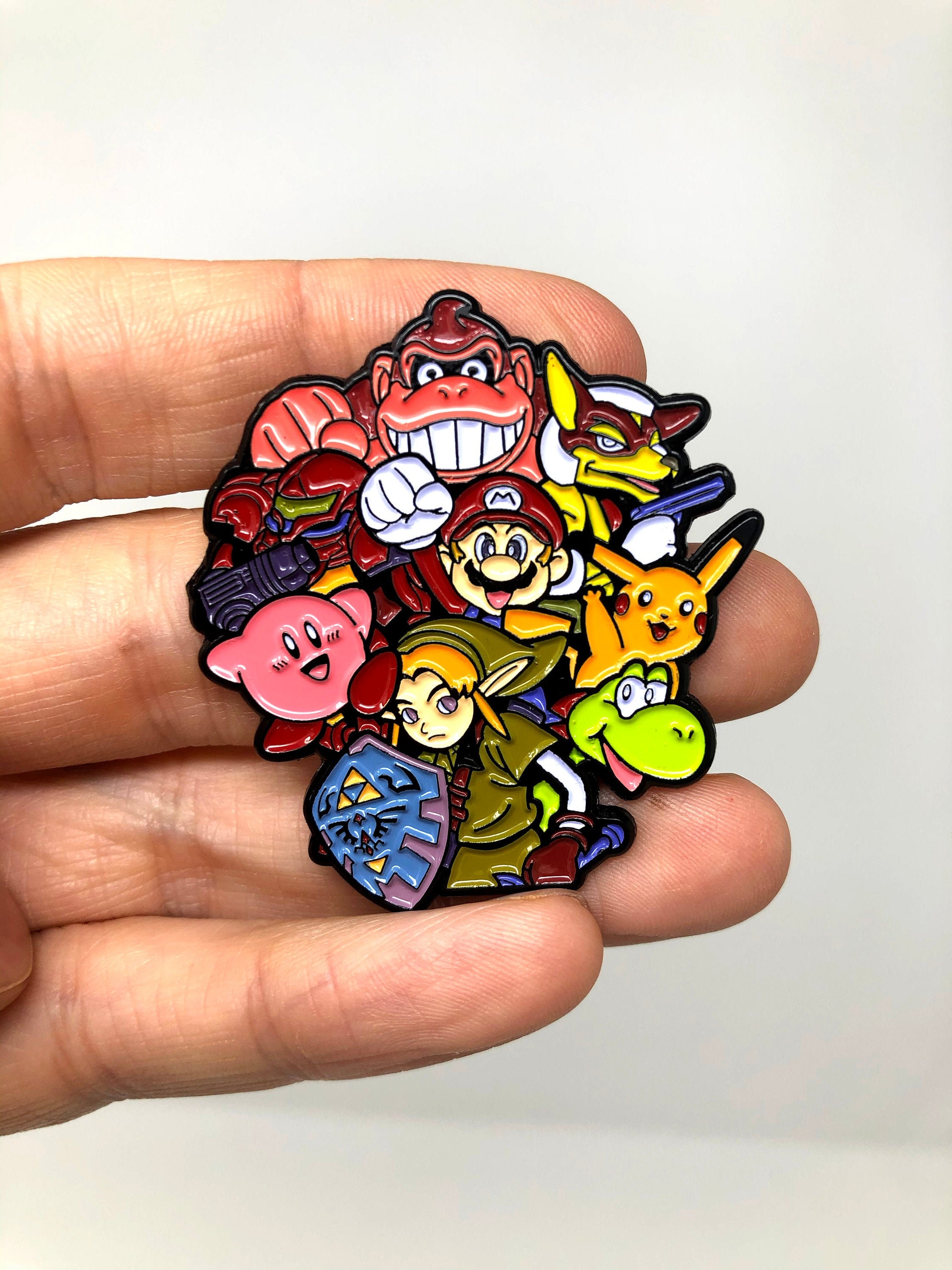 Super Smash Bros. Smash Gang 2 Enamel Pin or Magnet Classic N64