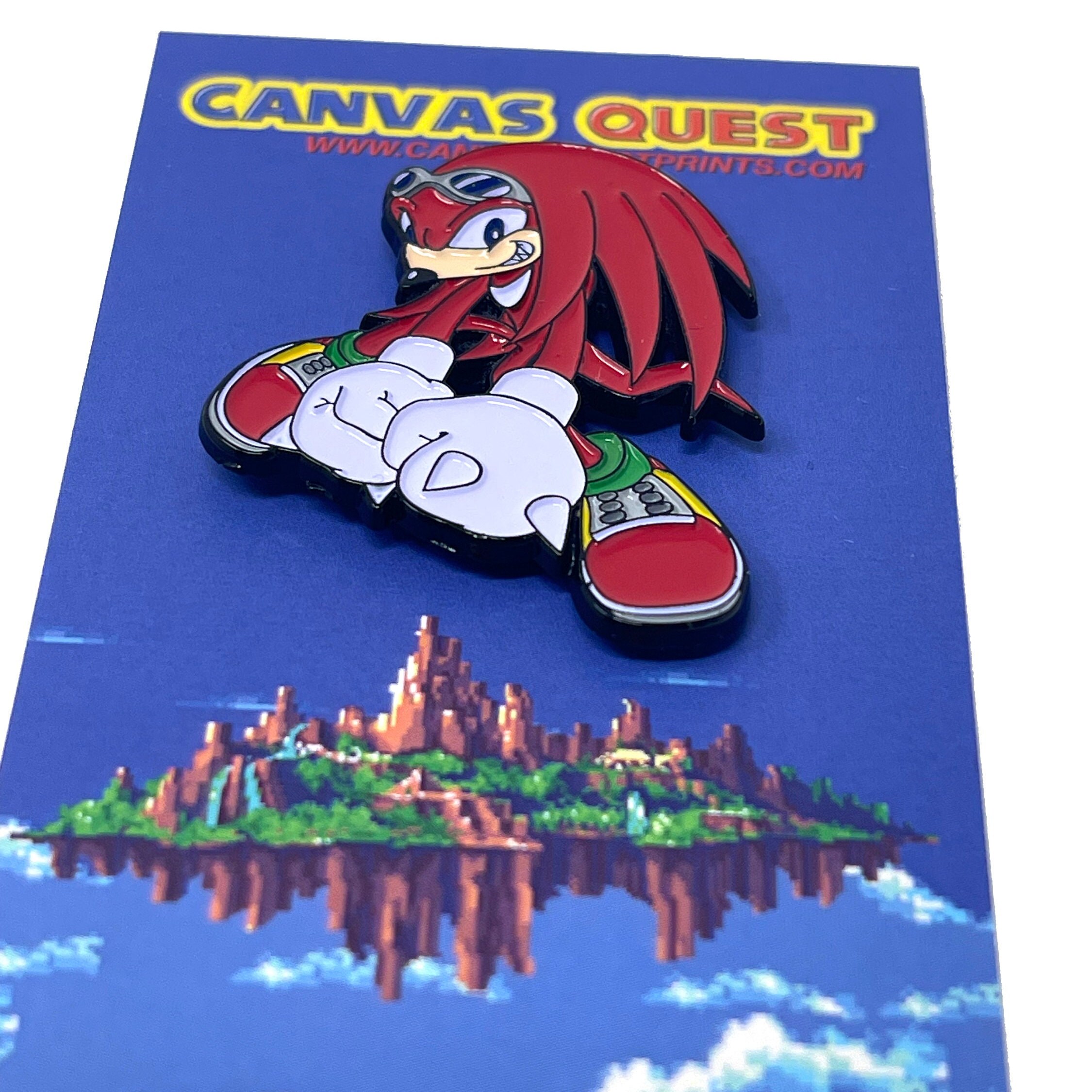 Sonic the Hedgehog Knuckles 1.5 enamel pin and magnet -  Portugal