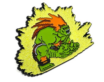 Street Fighter II Blanka Electrified 1.75 Enamel Pin and 