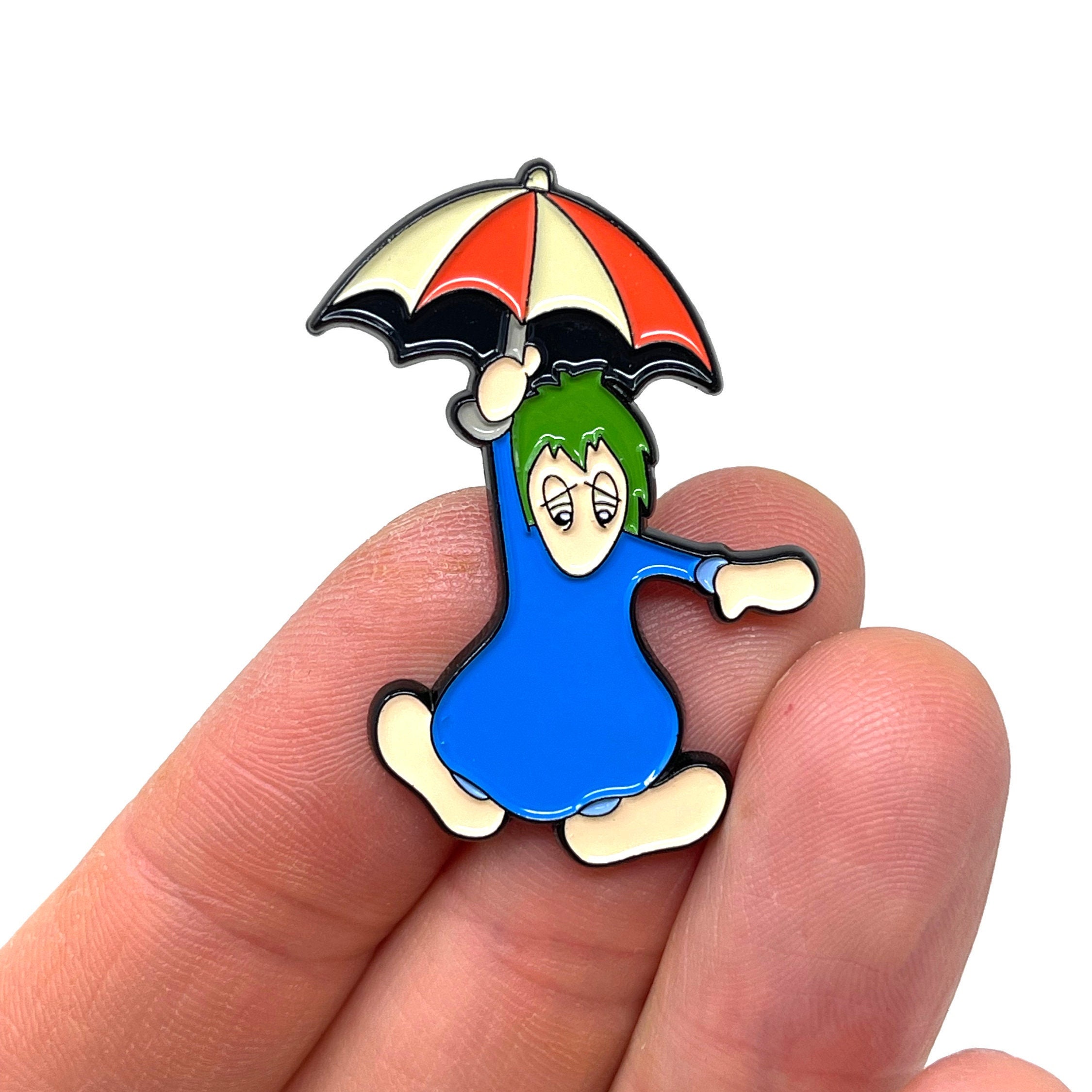 Lemmings Umbrella Lemming 1.5 enamel pin and magnet -  Portugal